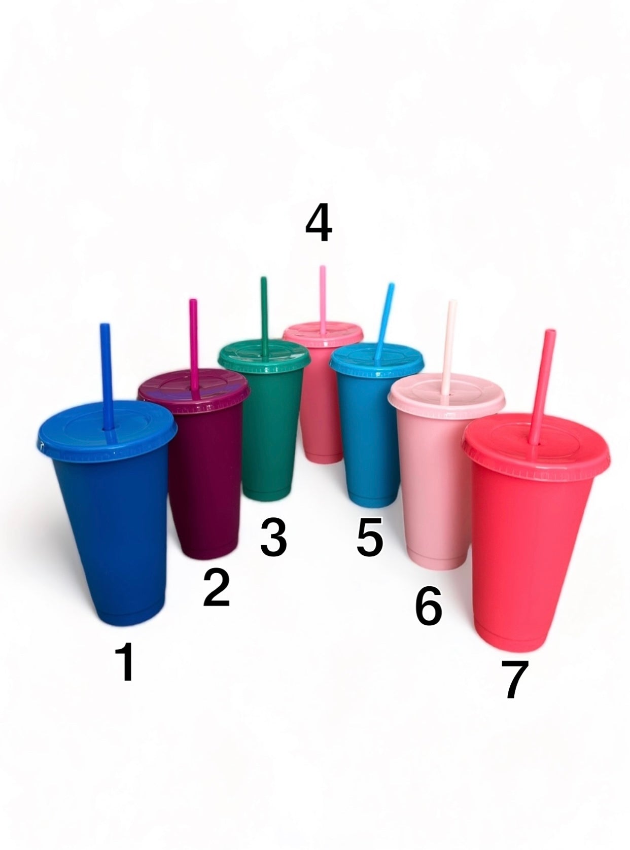24oz Cold Cups With Straw & Lid