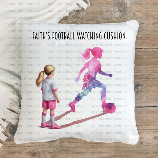 Personalised Football Cushion for Children – Velvet Feel 40x40cm