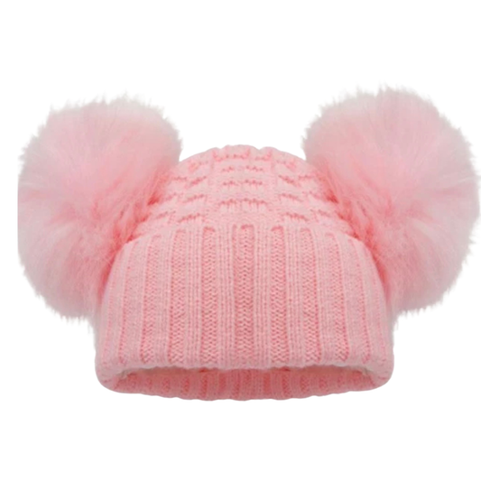 Personalised Children's Double Pom Pom Winter Hat