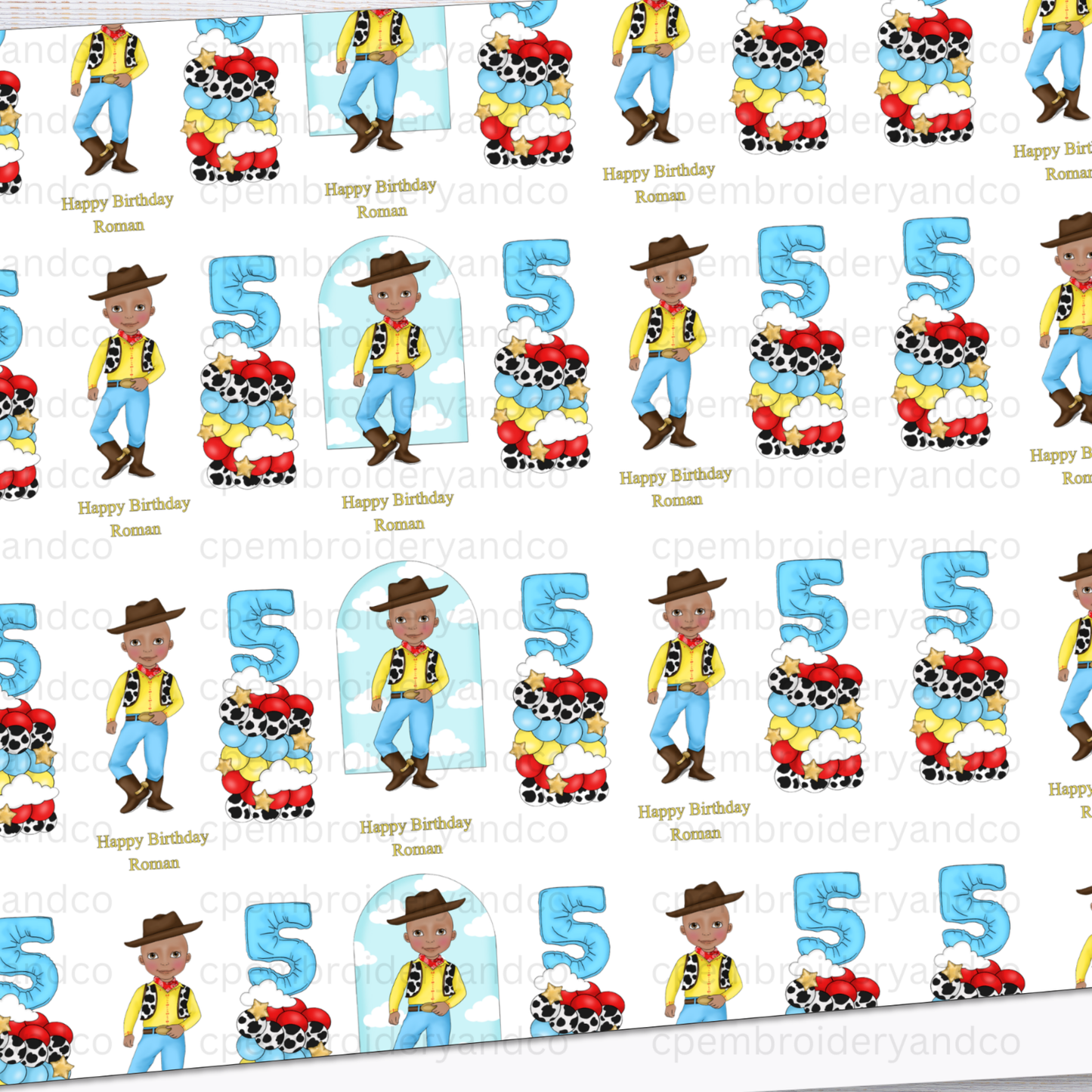 Personalised Toyland Birthday Wrapping Paper