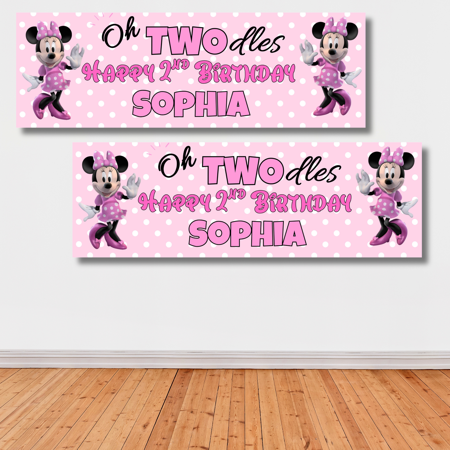 2 x Personalised oh Twodles Birthday Banner