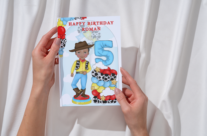 Personalised Toyland  Birthday Card Girl or Boy