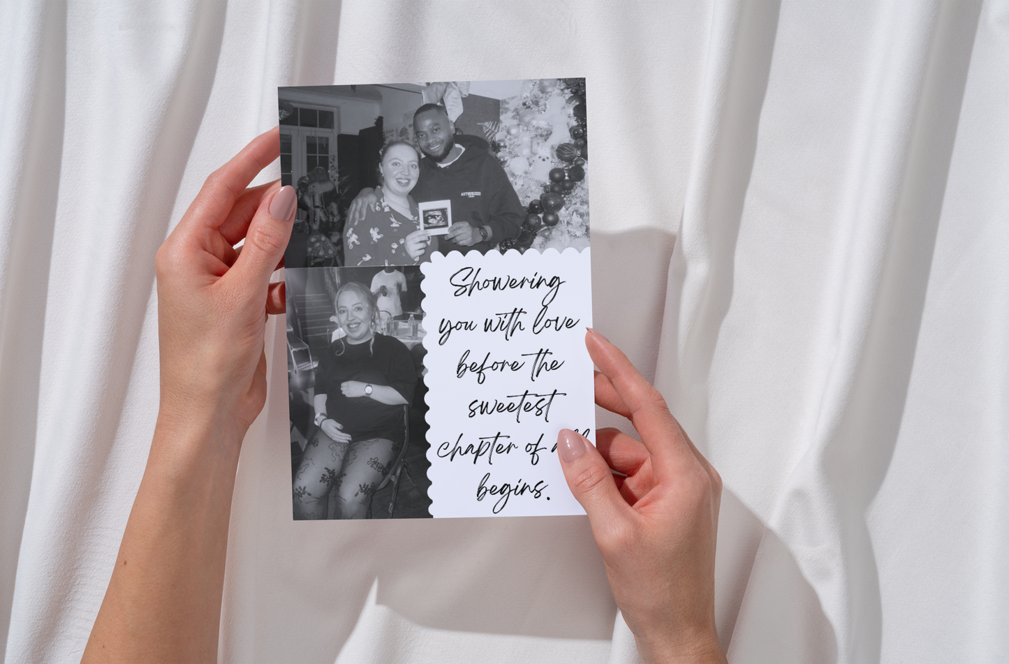 Personalised  Baby Shower Photo Collage Card- Custom Design