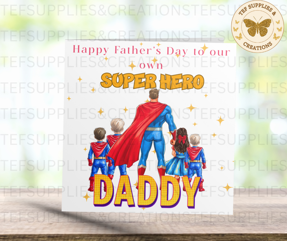 Super Hero Father's Day Card