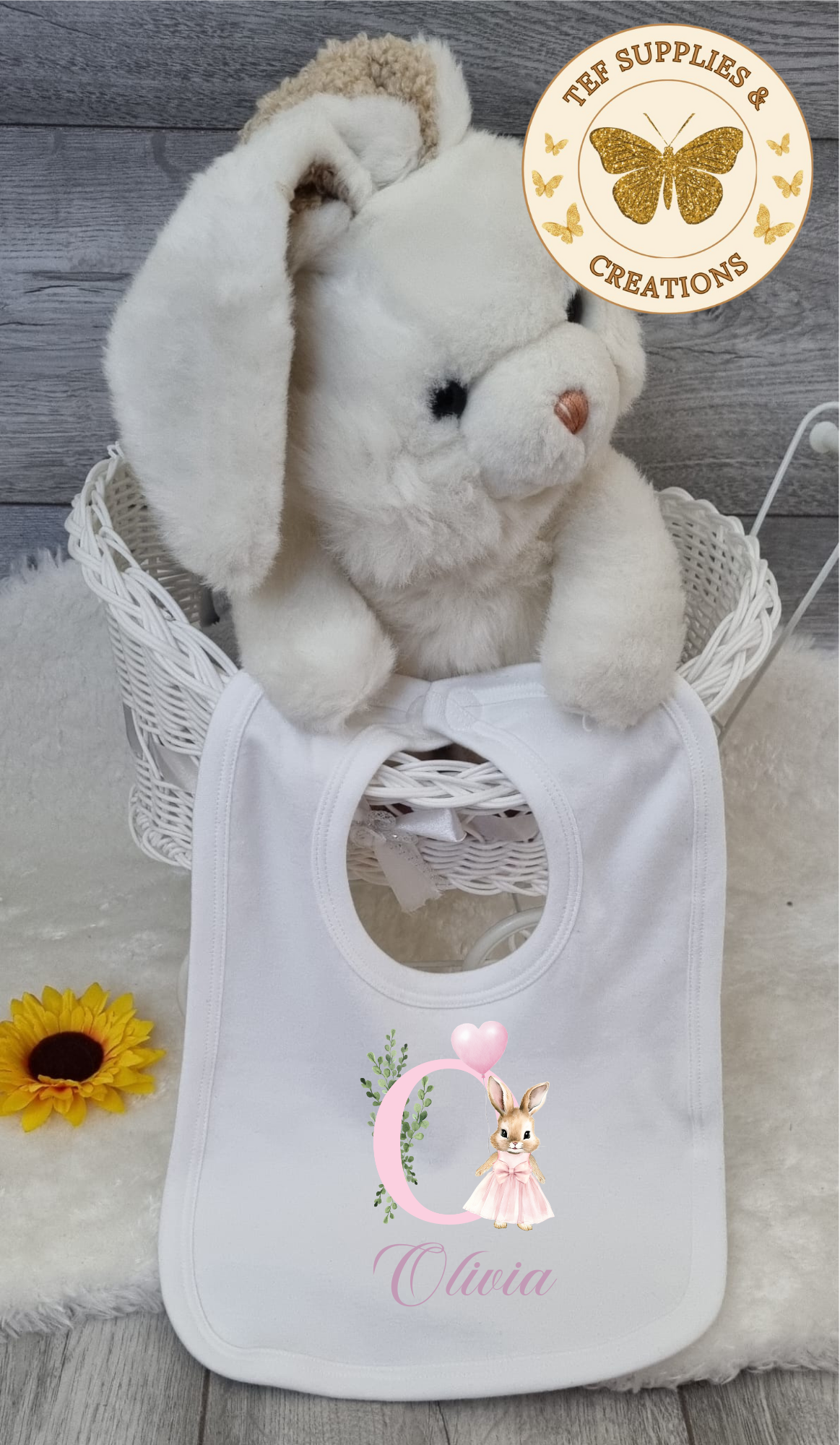 Personalised Alphabet Floppy Bib