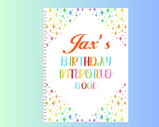 A4 Birthday Interview board