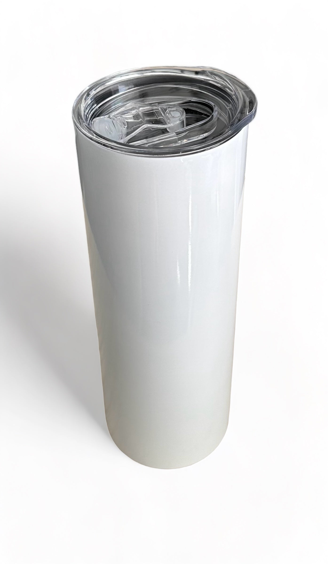 Flat bottom 20oz Straight Skinny tumbler - White
