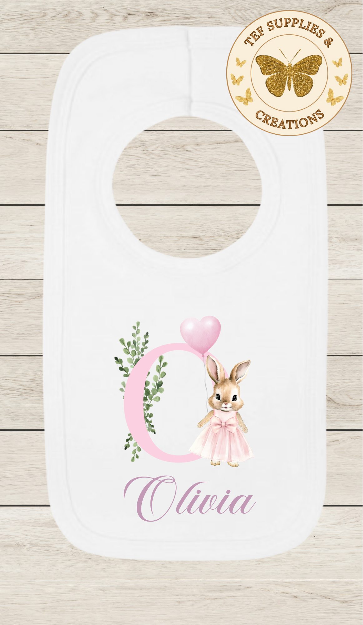 Personalised Alphabet Floppy Bib