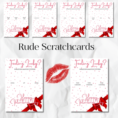 Rude A5 Valentines Scratch Card