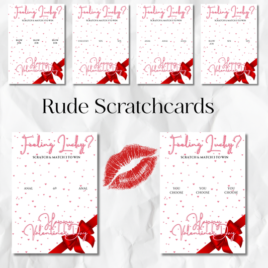 Rude A5 Valentines Scratch Card
