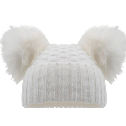 Personalised Children's Double Pom Pom Winter Hat