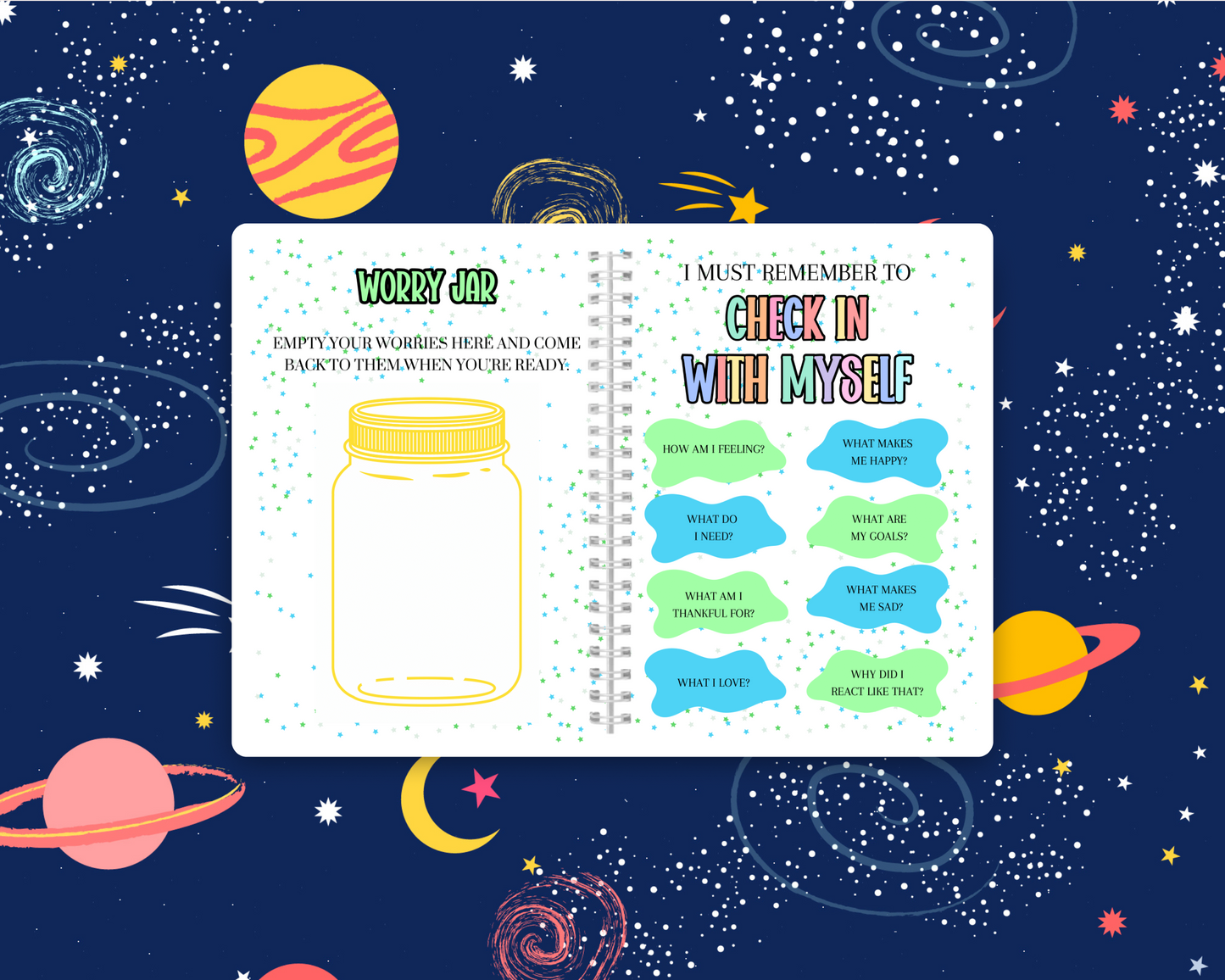 A5 personalised worry Monster Notebook