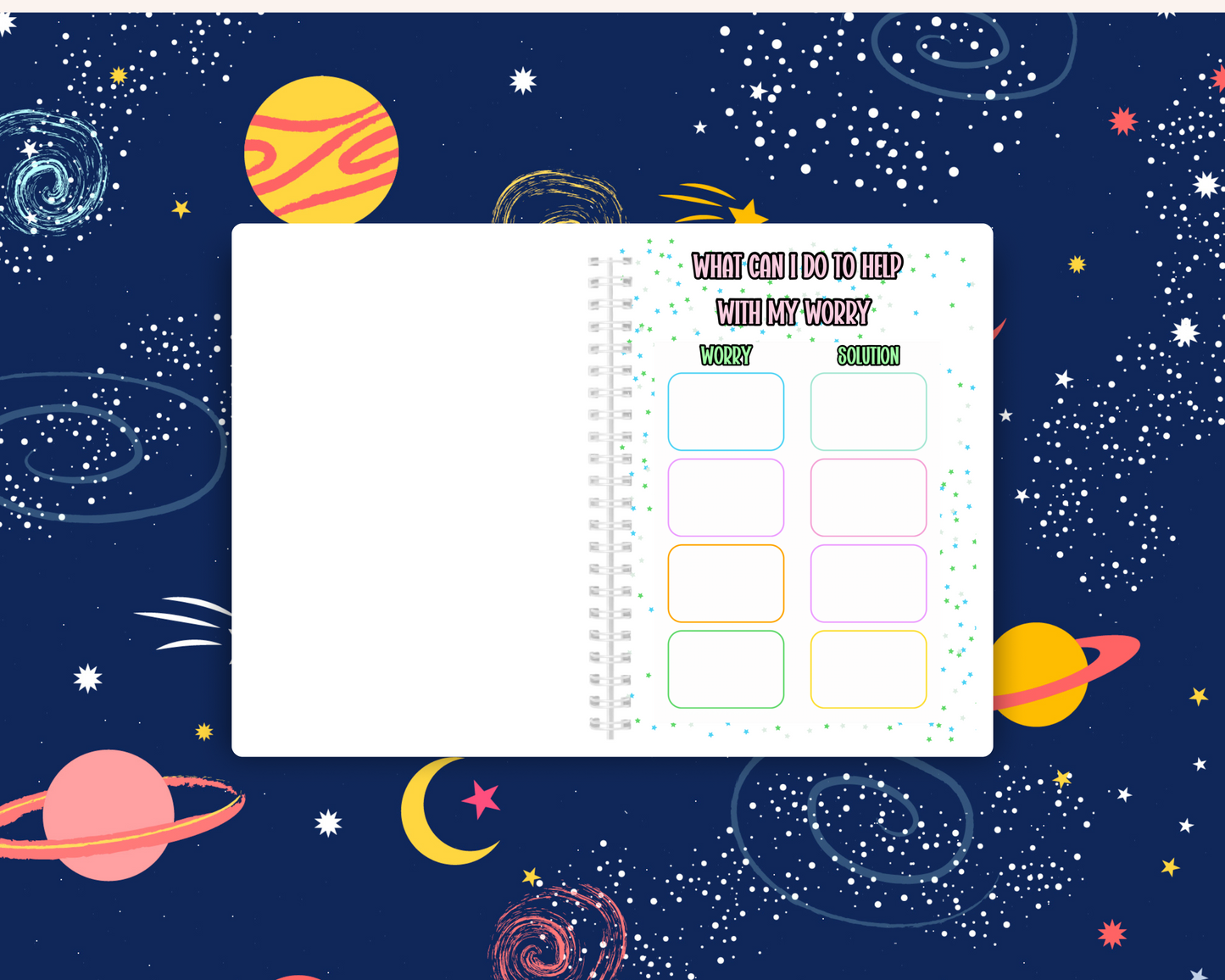 A5 personalised worry Monster Notebook