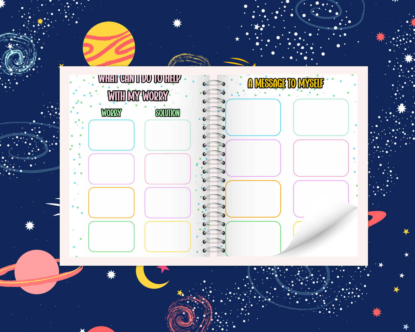 A5 personalised worry Monster Notebook