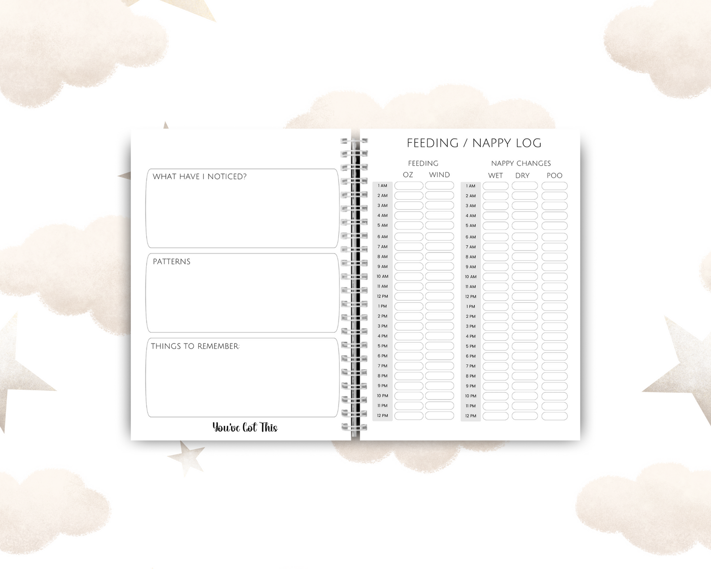 Personalized Newborn Baby Log Book