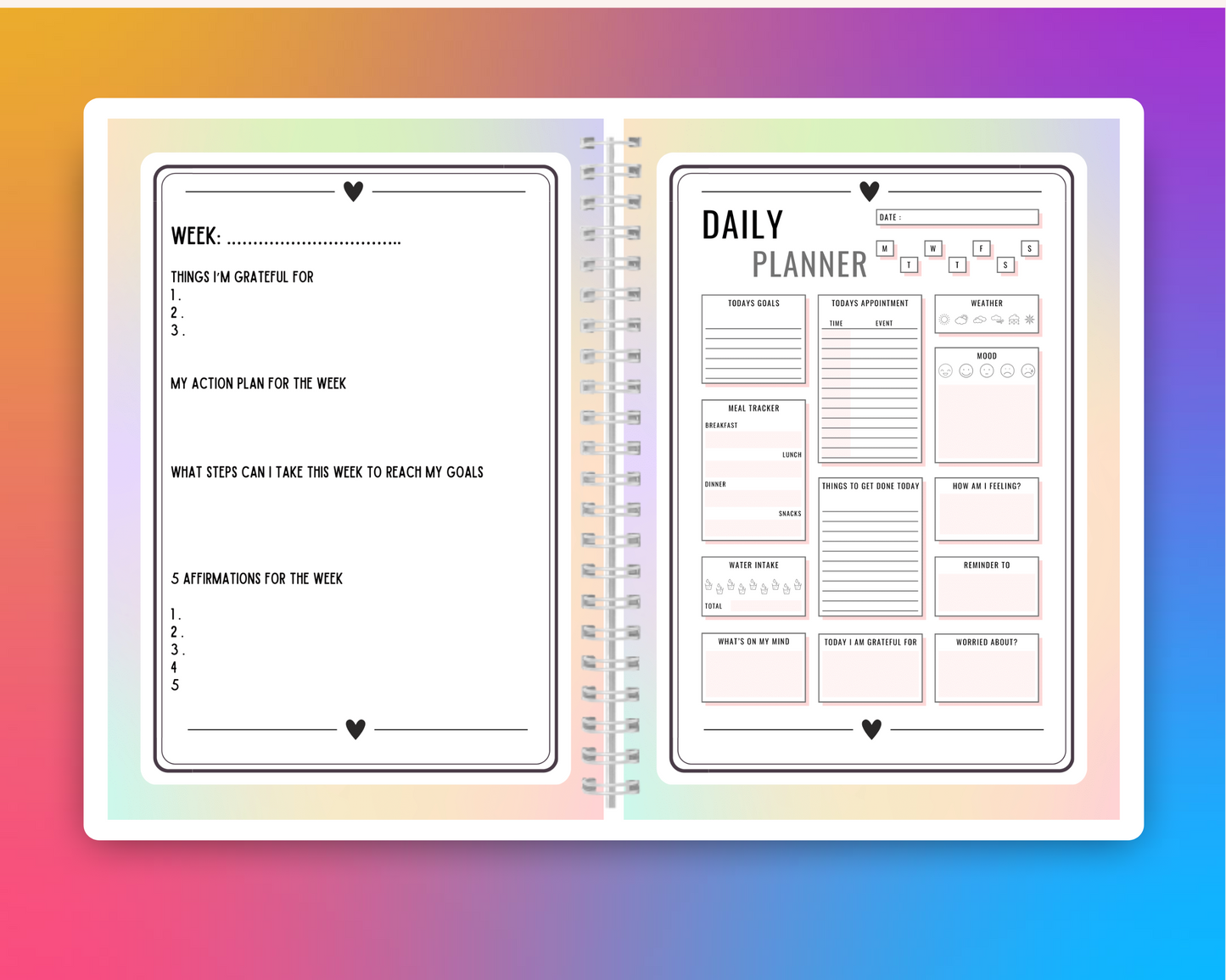A5 Anxiety activity Journal