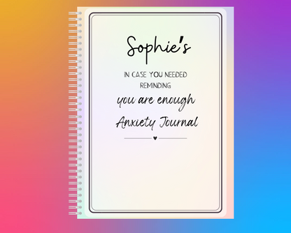 A5 Anxiety activity Journal