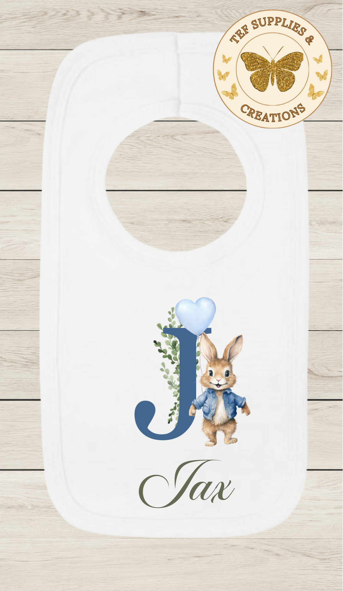 Personalised Alphabet Floppy Bib