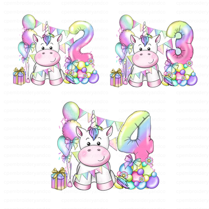 When I wake up Unicorn Print pyjamas Age 2, 3 and 4 Years