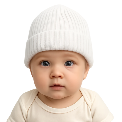 Personalised Newborn Baby Hat | Embroidered Name Knitted Hat