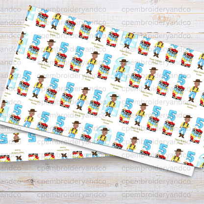Personalised Toyland Birthday Wrapping Paper