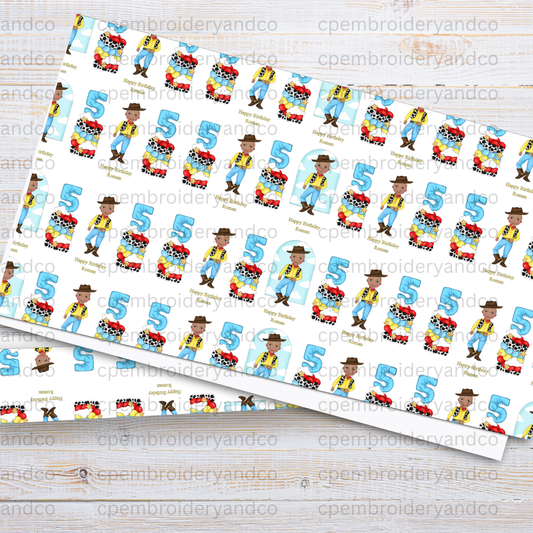 Personalised Toyland Birthday Wrapping Paper