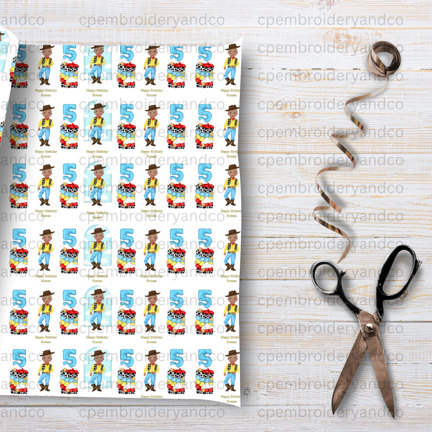 Personalised Toyland Birthday Wrapping Paper