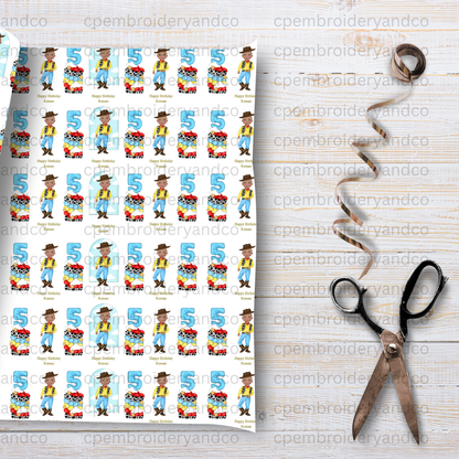 Personalised Toyland Birthday Wrapping Paper