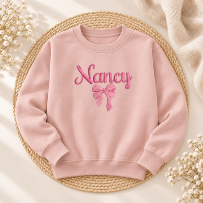 Personalised Bow Embroidered Sweatshirt