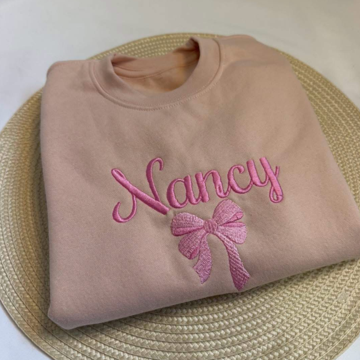 Personalised Bow Embroidered Sweatshirt
