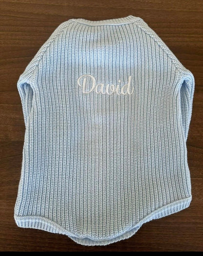 Personalised Ribbed Knitted Baby Romper