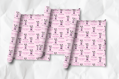 Personalised Pink Mouse 2nd Birthday Wrapping Paper – Oh TWOdles