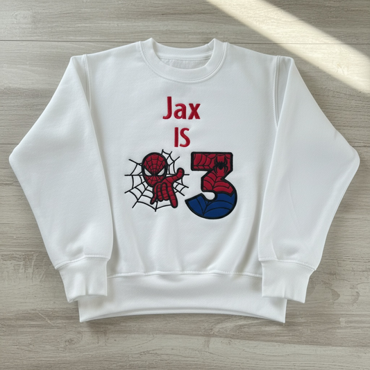 Personalised Birthday Sweatshirt – Superhero Theme