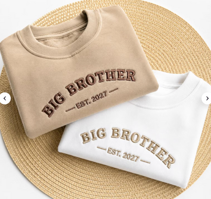 Big Brother Sweatshirt | Embroidered Sibling Jumper
