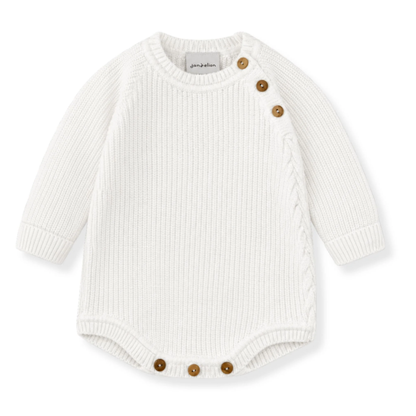 Personalised Ribbed Knitted Baby Romper
