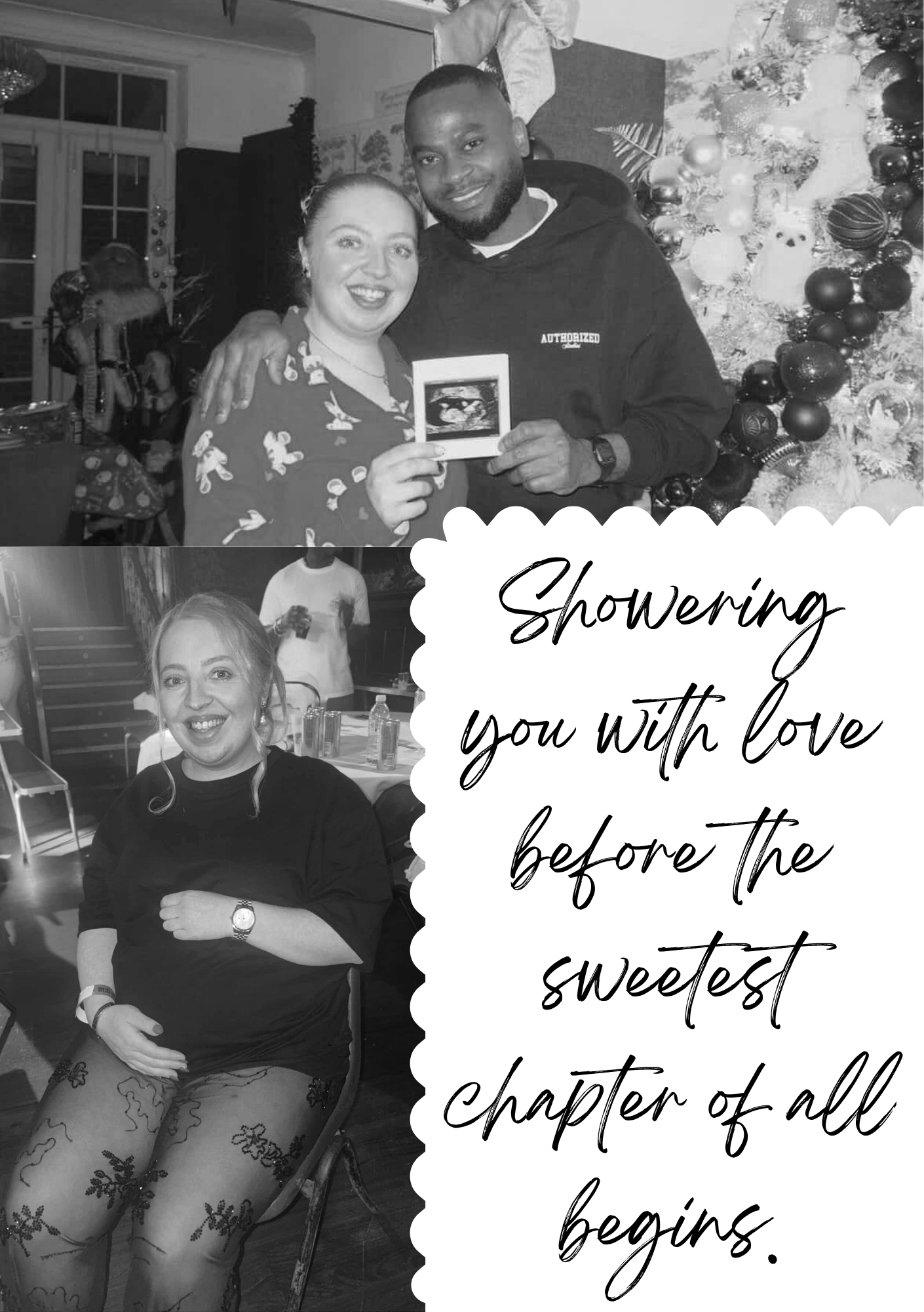 Personalised  Baby Shower Photo Collage Card- Custom Design