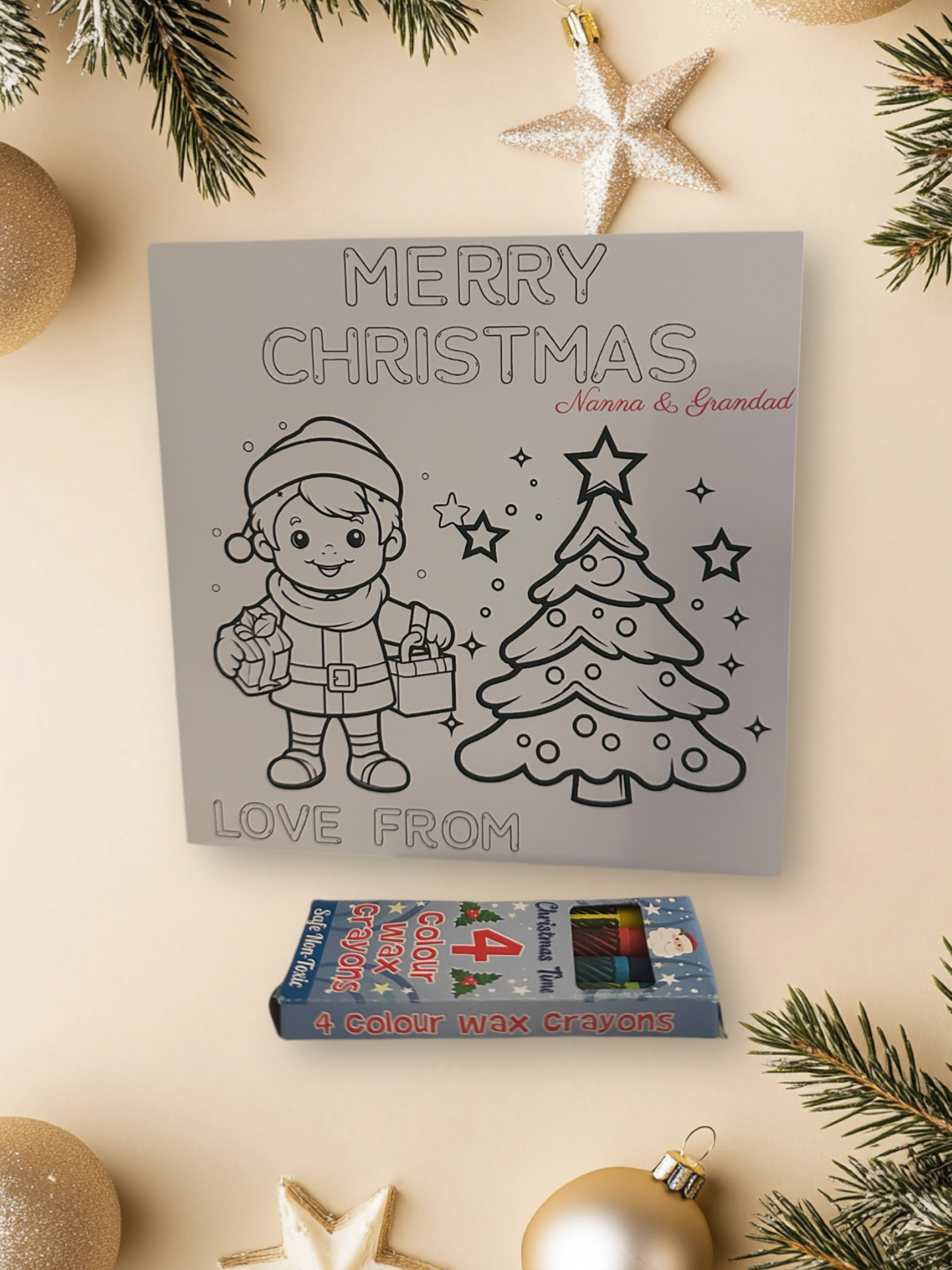 Colour Your Own Christmas Card