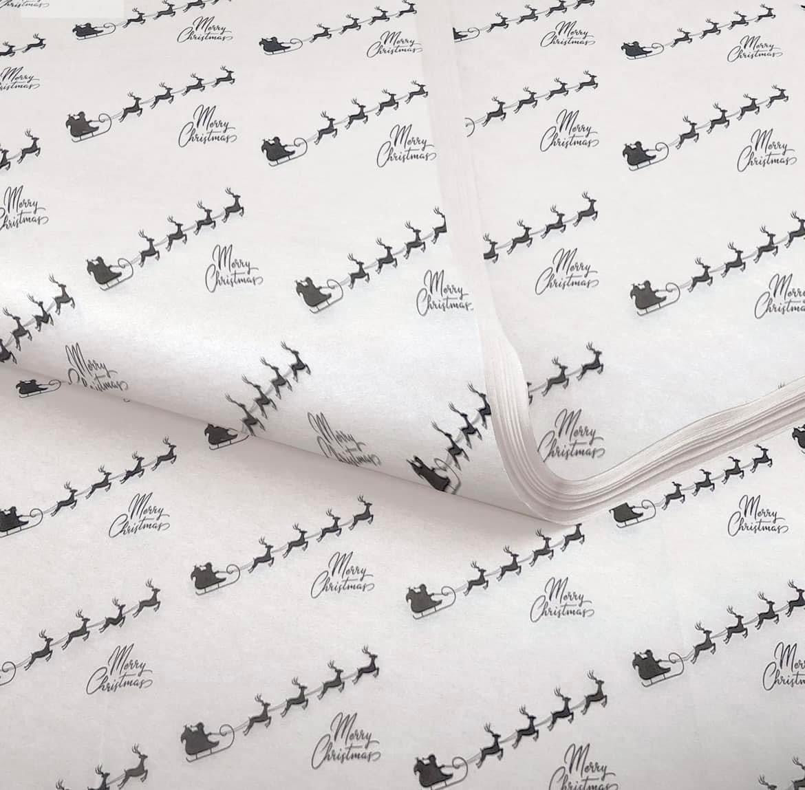 Luxury Santa's sleigh tissue paper x10