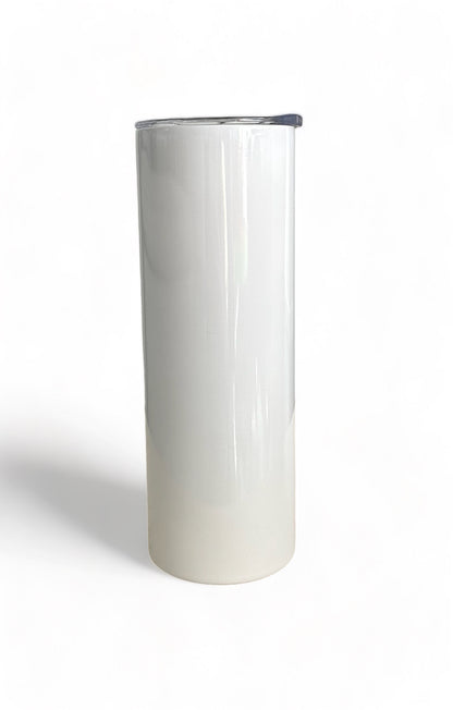 Flat bottom 20oz Straight Skinny tumbler - White
